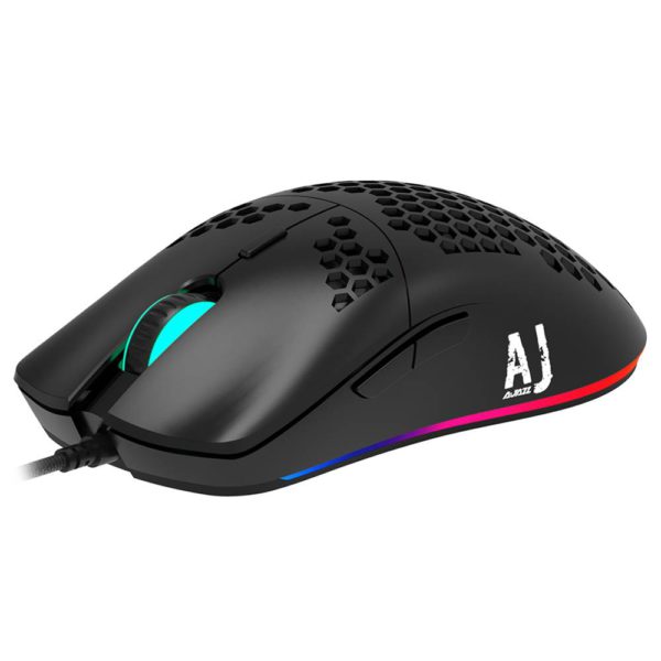 Ajazz AJ390 Ultralight Hollow out Wired Mouse Black 896424