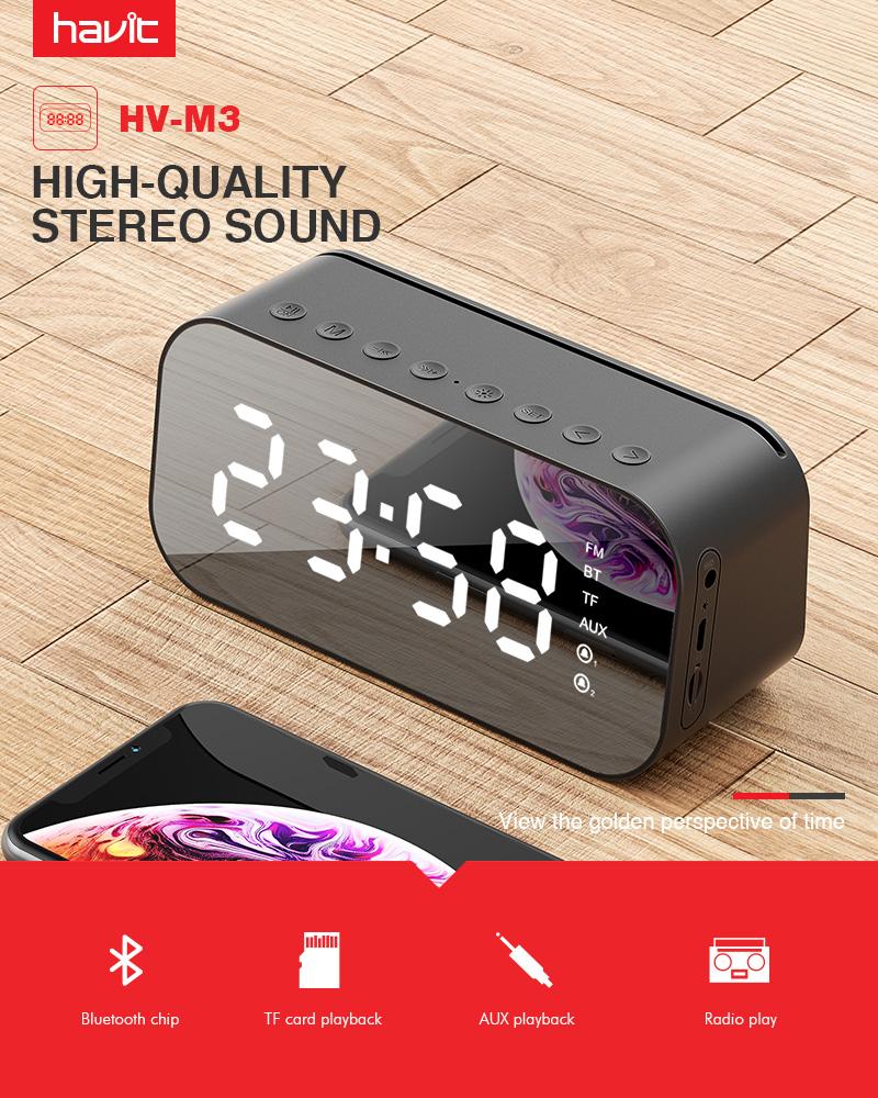 havit bluetooth speaker clock