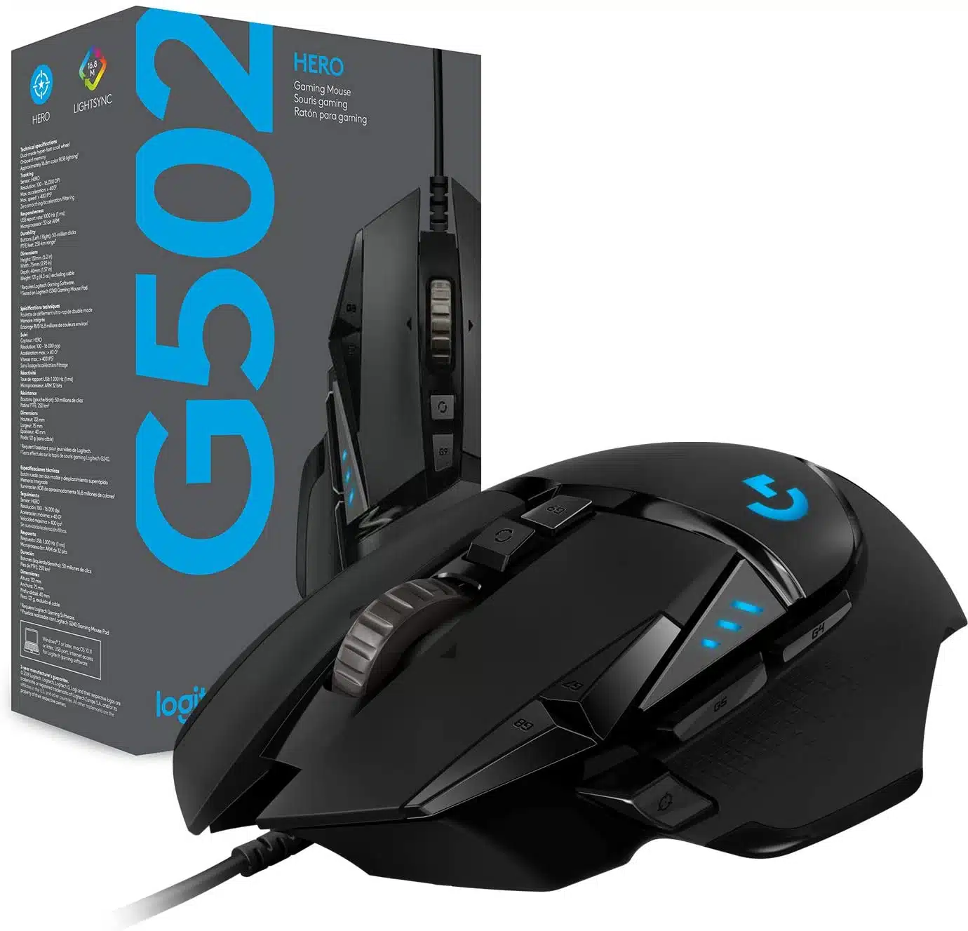 Logitech G502 HERO High Performance Wired Gaming Mouse 6 Logitech G502 HERO High Performance Wired Gaming Mouse - Image 6