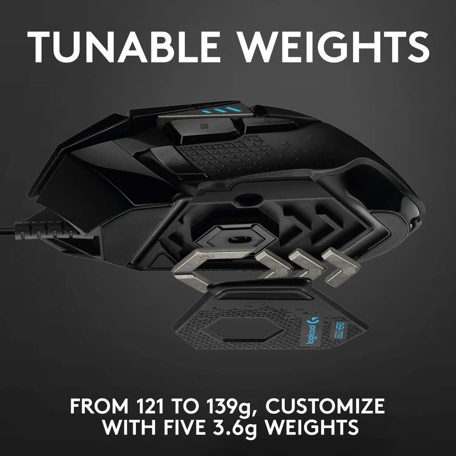 Logitech G502 HERO High Performance Wired Gaming Mouse 10 Logitech G502 HERO High Performance Wired Gaming Mouse - Image 10