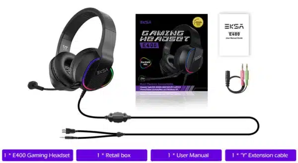 EKSA E400 3D Stereo Surround Sound Gaming Headset