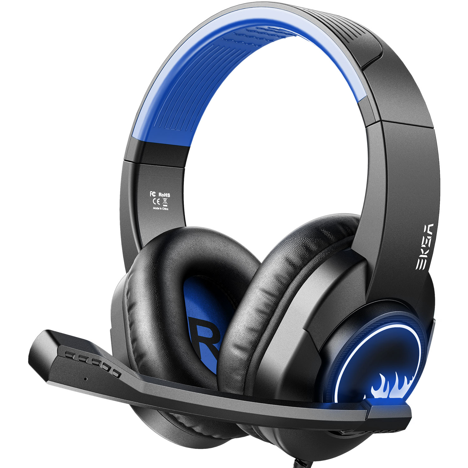 EKSA T8 Stereo, Noise Cancelling Over Ear Gaming Headphones - BLUE ...