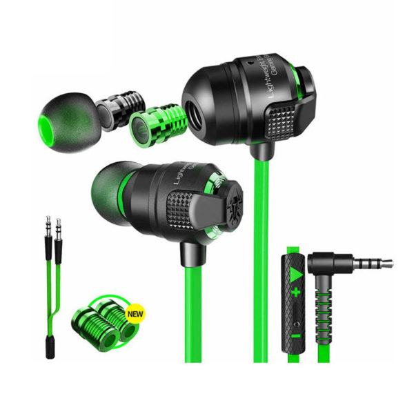 plextone g23 dual variable sound cell gaming 3.5mm in ear wired earphone