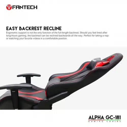 Fantech Alpha GC-181 Red Gaming Chair 2 Fantech Alpha GC-181 Red Gaming Chair - Image 2