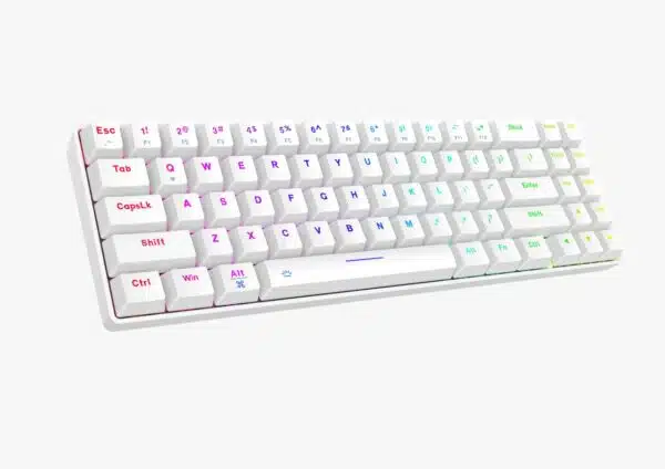 Dareu EK871 GTR RGB Hot-Swappable Tri-Mode Wireless Mechanical Keyboard, White 2 Dareu EK871 GTR RGB Hot-Swappable Tri-Mode Wireless Mechanical Keyboard, White - Image 2
