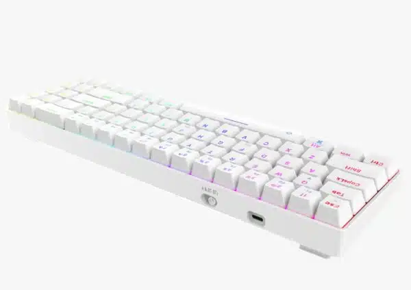 Dareu EK871 GTR RGB Hot-Swappable Tri-Mode Wireless Mechanical Keyboard, White 5 Dareu EK871 GTR RGB Hot-Swappable Tri-Mode Wireless Mechanical Keyboard, White - Image 5