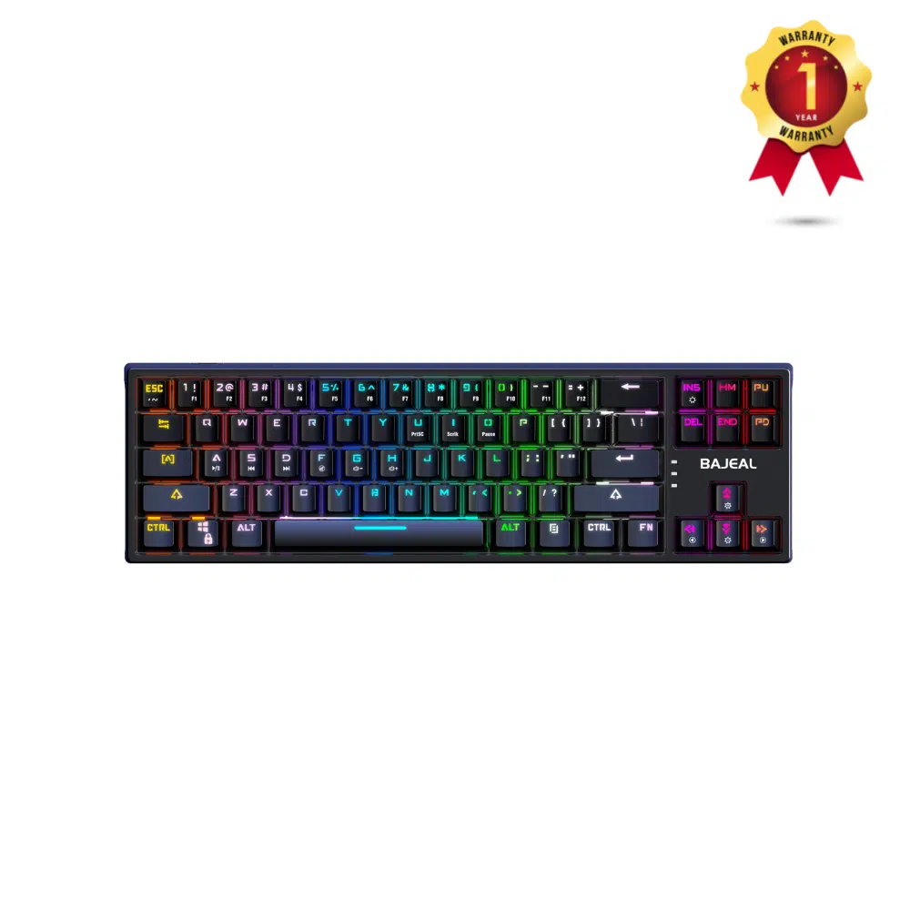 Bajeal K71 Lighting Blue Switch Mechanical Hotswappable Tenkeyless Keyboard - Black 1 Bajeal K71 Lighting Blue Switch Mechanical Hotswappable Tenkeyless Keyboard - Black