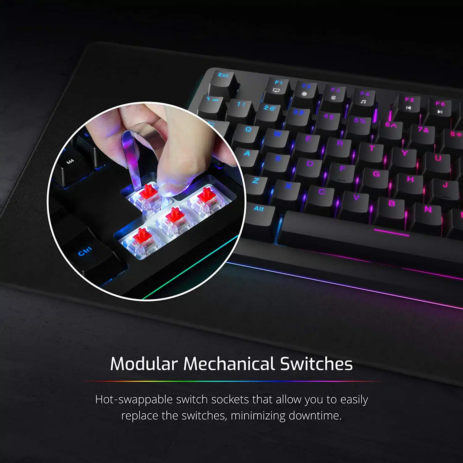 Tecware Spectre Pro, RGB Hotswappable Mechanical Keyboard 2 Tecware Spectre Pro, RGB Hotswappable Mechanical Keyboard - Image 2