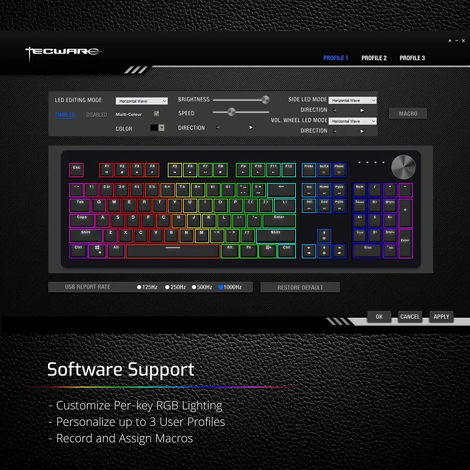 Tecware Spectre Pro, RGB Hotswappable Mechanical Keyboard 7 Tecware Spectre Pro, RGB Hotswappable Mechanical Keyboard - Image 7