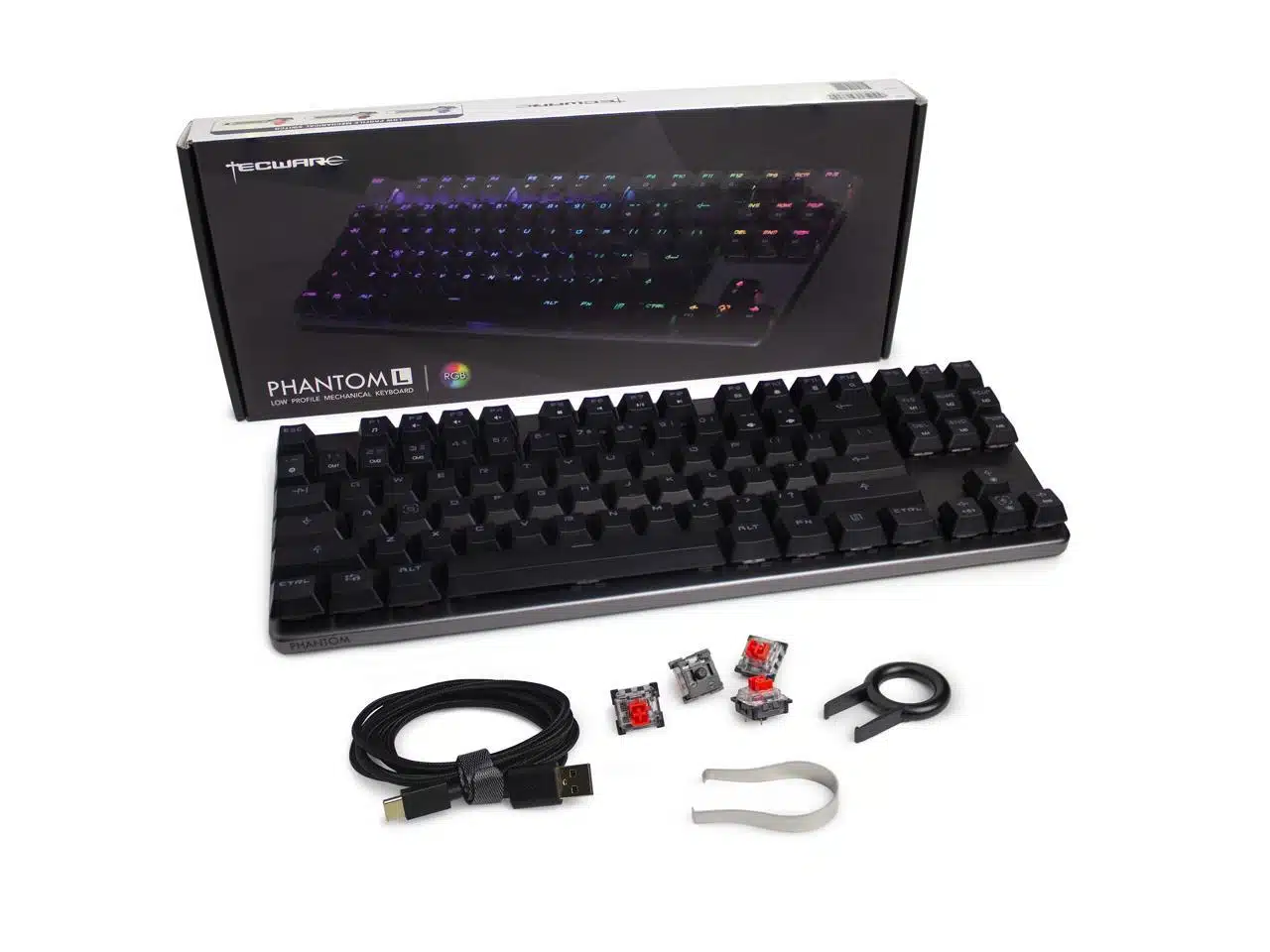 Tecware Phantom L, Low Profile Hotswappable Mechanical Keyboard 7 Tecware Phantom L, Low Profile Hotswappable Mechanical Keyboard - Image 7