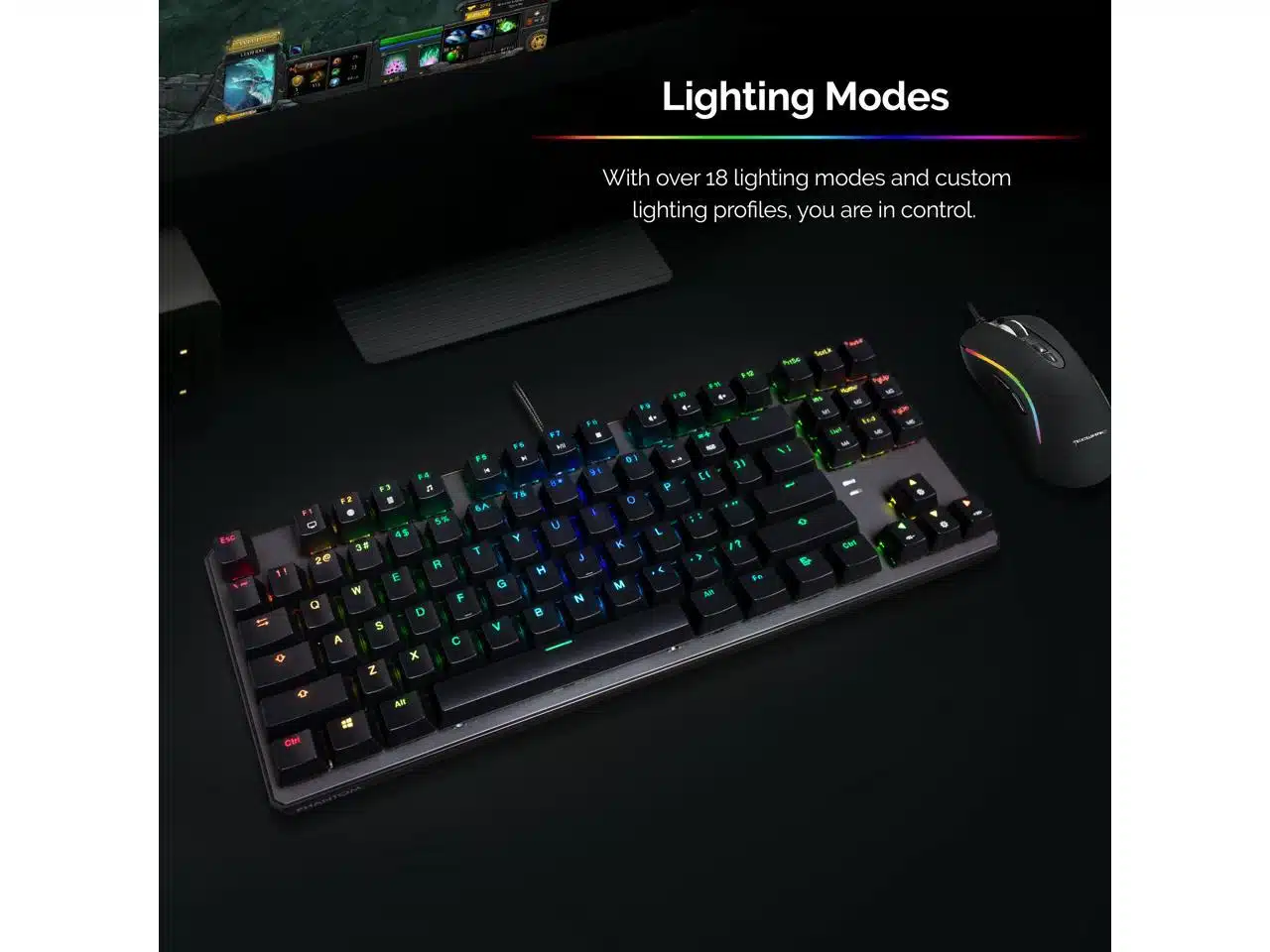 Tecware Phantom RGB 87-Key, Tenkeyless Hotswappable Mechanical Keyboard 3 Tecware Phantom RGB 87-Key, Tenkeyless Hotswappable Mechanical Keyboard - Image 3