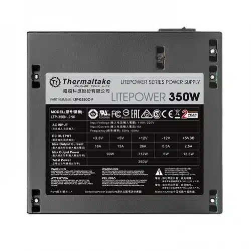 Thermaltake W0422RE Litepower 350W Non Modular Power Supply 3 Thermaltake W0422RE Litepower 350W Non Modular Power Supply - Image 3