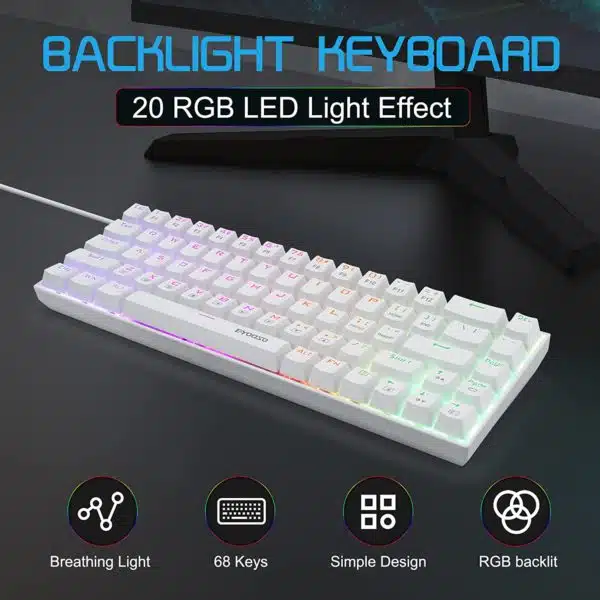 E-YOOSO Z686 Compact Mechanical Keyboard (Wireless) 4 E-YOOSO Z686 Compact Mechanical Keyboard (Wireless) - Image 4