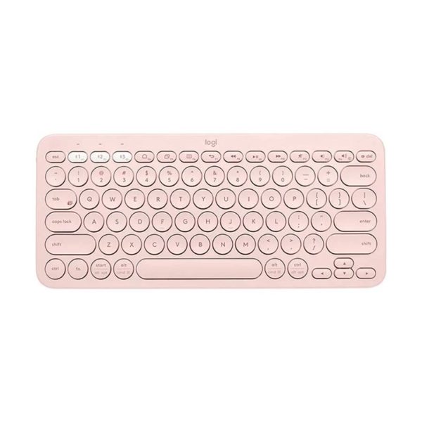 Logitech K380 Bluetooth Multi-Device Keyboard, Rose