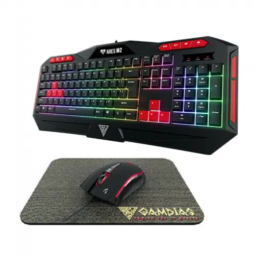 Gamdias ARES M2 Gaming Keyboard, Mouse and Mouse Mat Combo 1 Gamdias ARES M2 Gaming Keyboard, Mouse and Mouse Mat Combo