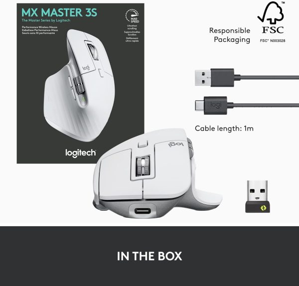 Logitech MX Master 3S Performance Wireless Mouse – Pale Grey - Image 13