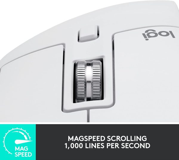Logitech MX Master 3S Performance Wireless Mouse – Pale Grey - Image 9