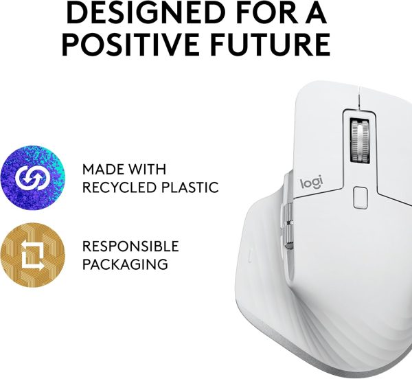 Logitech MX Master 3S Performance Wireless Mouse – Pale Grey - Image 10