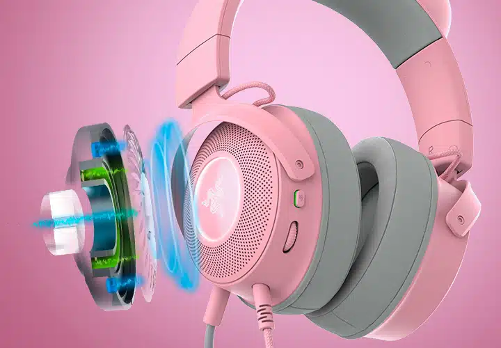 Razer Kraken Kitty V2 Pro USB Gaming Headset- Pink 2 Razer Kraken Kitty V2 Pro USB Gaming Headset- Pink - Image 2
