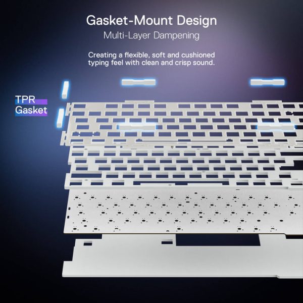 Redragon UCAL K673 PRO 75% Wireless Gasket RGB Mechanical Gaming Keyboard, Abyssal Blue - Image 5