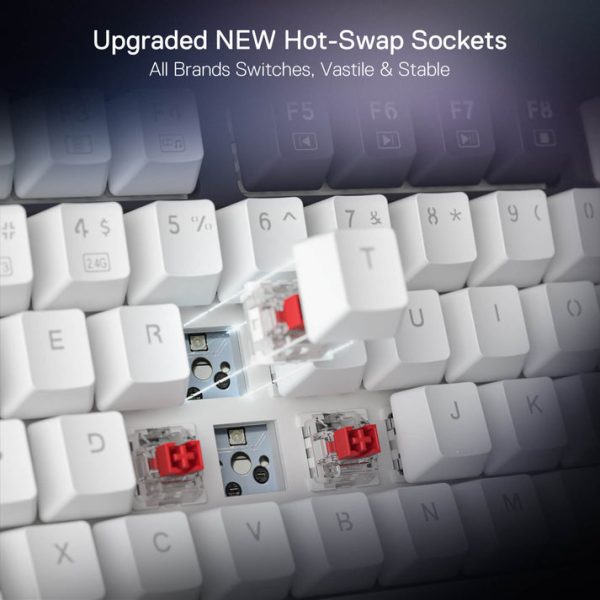 Redragon UCAL K673 PRO 75% Wireless Gasket RGB Mechanical Gaming Keyboard, Abyssal Blue - Image 8