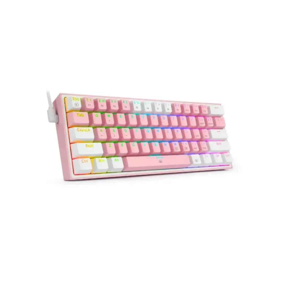 Redragon K617 FIZZ 60% Wired RGB Gaming Mechanical Keyboard, Pink White 3 Redragon K617 FIZZ 60% Wired RGB Gaming Mechanical Keyboard, Pink White - Image 3