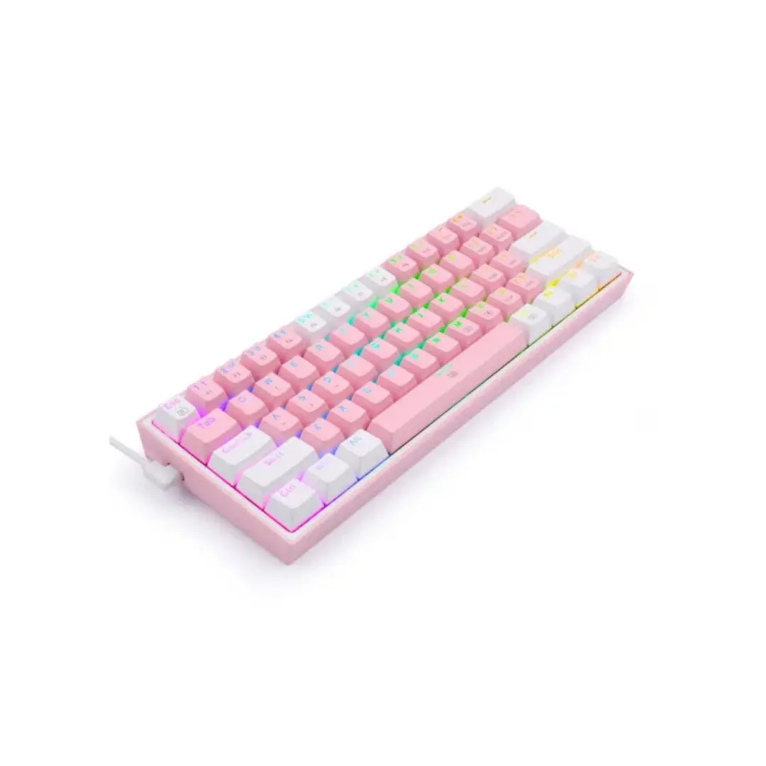 Redragon K617 FIZZ 60% Wired RGB Gaming Mechanical Keyboard, Pink White 5 Redragon K617 FIZZ 60% Wired RGB Gaming Mechanical Keyboard, Pink White - Image 5