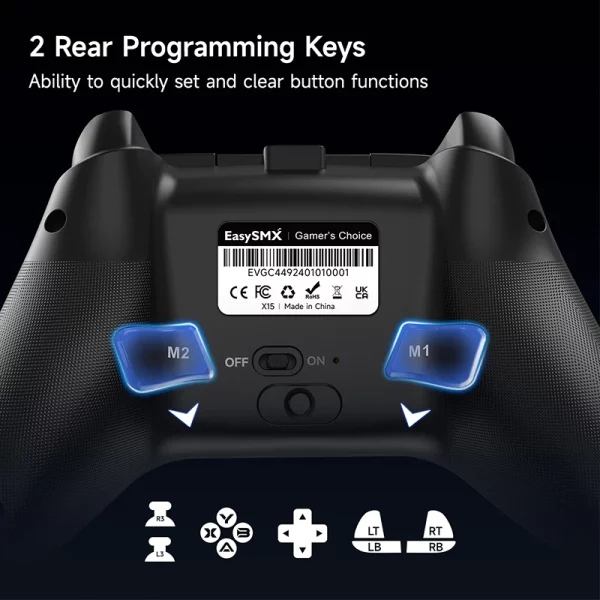 EasySMX X15 PC Controller With RGB and Hall Joysticks