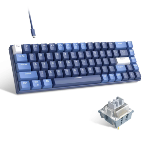 MAGEGEE MK-BOX (UPGRADED VERSION) 68 Keys Hotswap Mechanical keyboard-Dark Blue with Blue Whale Switch