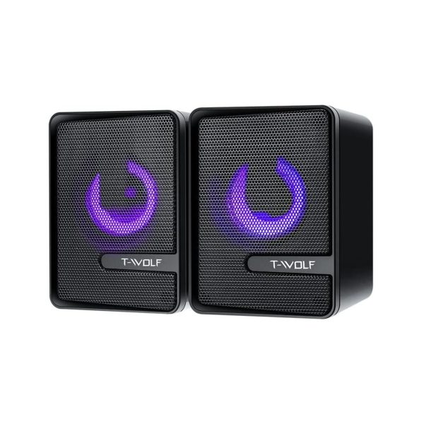 T-Wolf S3 Portable Wired RGB Gaming Speaker