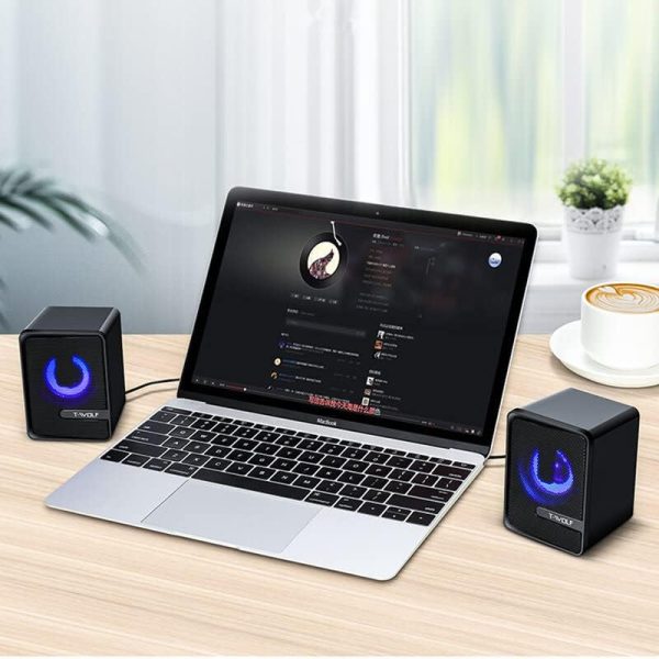T-Wolf S3 Portable Wired RGB Gaming Speaker - Image 5