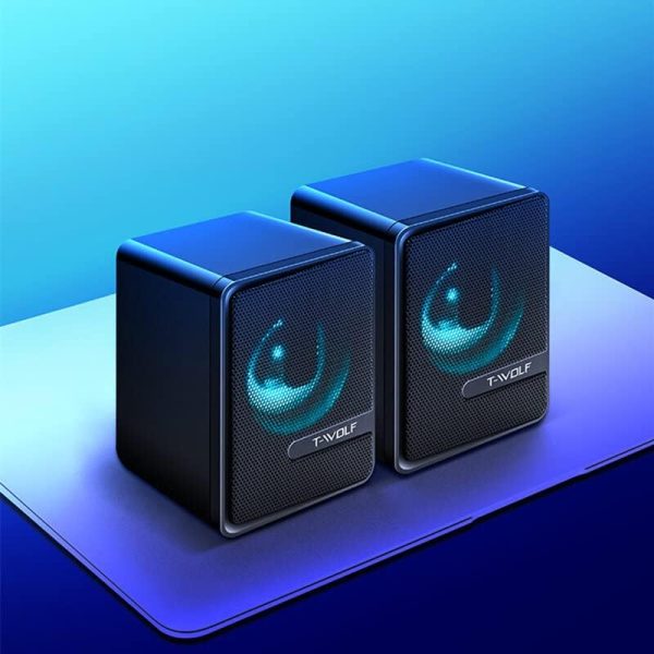 T-Wolf S3 Portable Wired RGB Gaming Speaker - Image 2