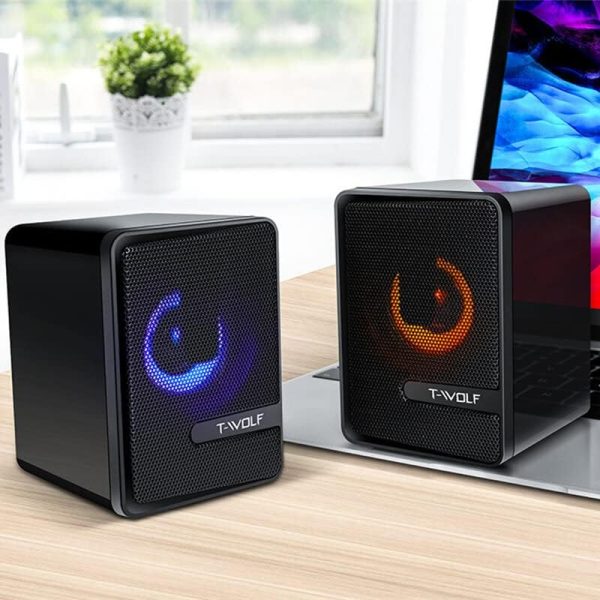 T-Wolf S3 Portable Wired RGB Gaming Speaker - Image 3