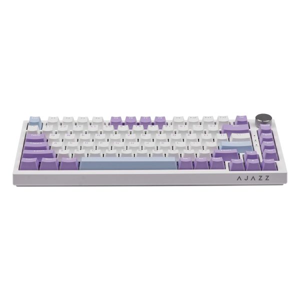 AJAZZ AK820 75% Gasket-Mounted Type-C Wired Mechanical Keyboard, White Purple - Image 9