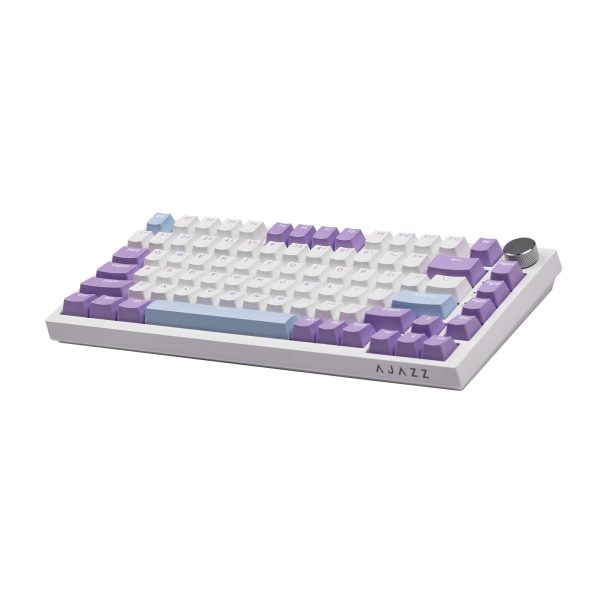 AJAZZ AK820 75% Gasket-Mounted Type-C Wired Mechanical Keyboard, White Purple - Image 5