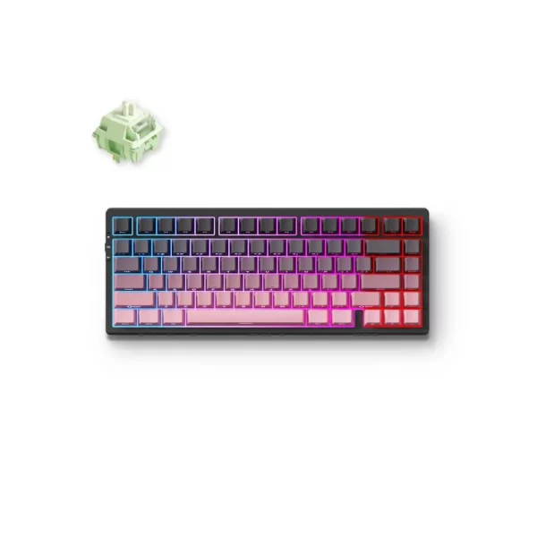 MCHOSE g75 tri mode mechanical keyboard black pink Matcha Latte Switch V2