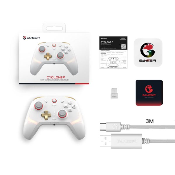Gamesir Cyclone 2 Tri-Mode Multi-Platform Controller, White (Standard Edition) - Image 8