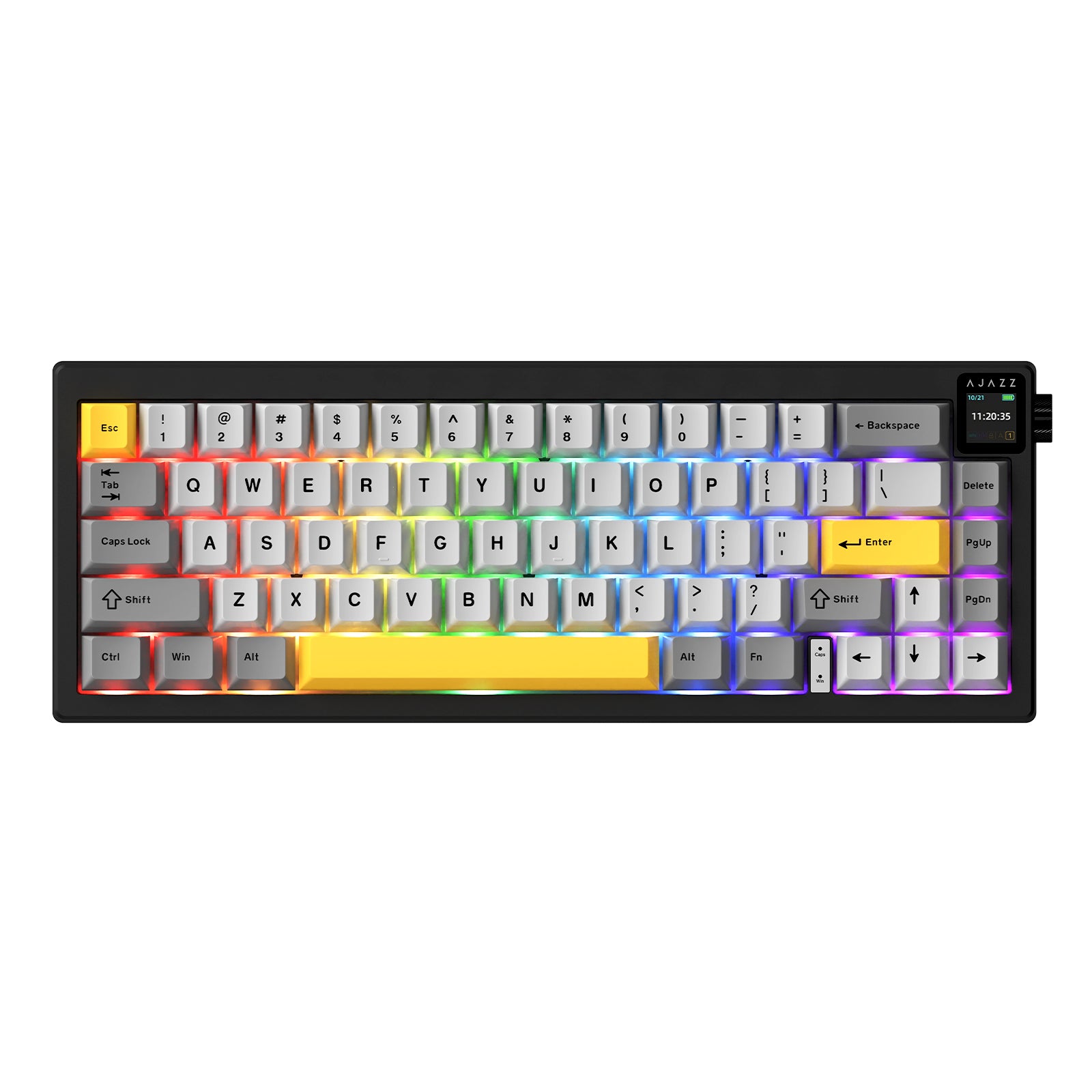 Ajazz AK650 Tri mode Mechanical Keyboard Grey Vibe Gaming