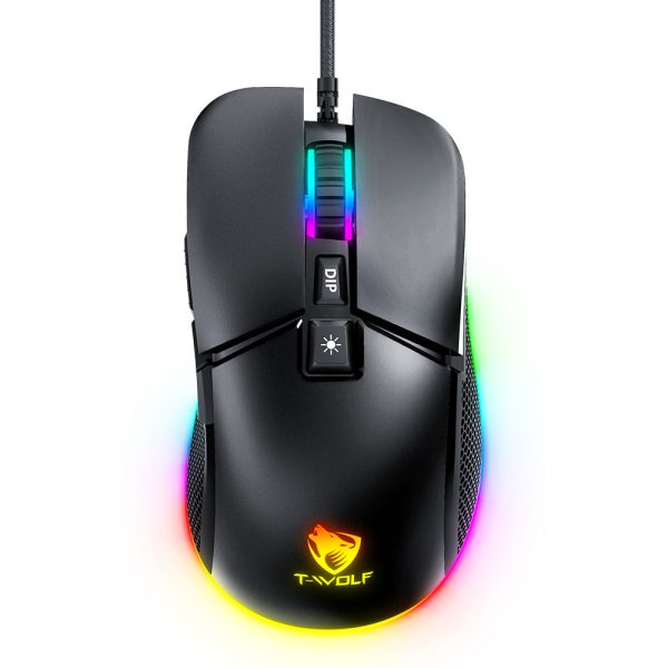 T-WOLF G590 WIRED RGB GAMING MOUSE BLACK