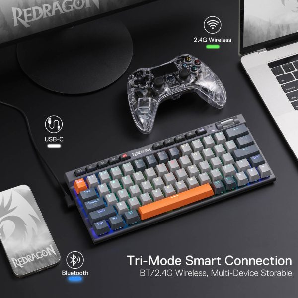 RedragonK63465 RGBWirelessGamingKeyboard 2