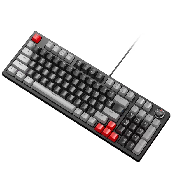 T WOLF T50 Mechanical Keyboard 96 1 Keys Wired Gaming Keyboard High quality ABS