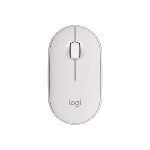 Logitech M350S PEBBLE Mouse 2 Multi-Device Bluetooth Mouse, Tonal White