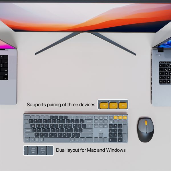 Fantech WK895 GO POP Wireless Keyboard-Mouse Combo, Blue - Image 5