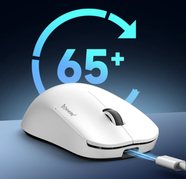 MONKA M3 PAW3395 Tri-Mode Wireless Gaming Mouse, White - Image 7