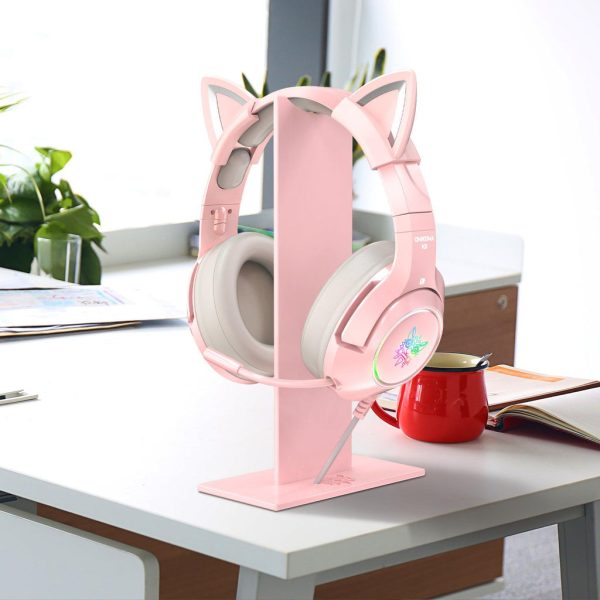 ONIKUMA ST-1 Stable Anti-Slip ABS Gaming Headphone Stand, Pink - Image 5