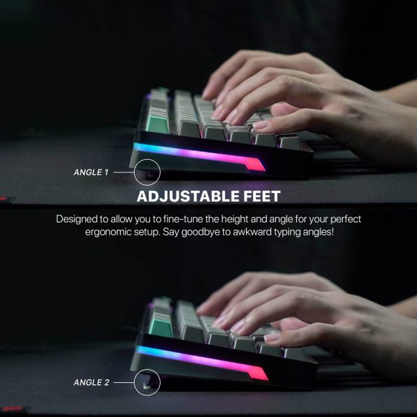 FANTECH MK913 ATOM PRO83 TRI-MODE WIRELESS MECHANICAL KEYBOARD, MERCURY BLACK (RED SWITCH) - Image 10