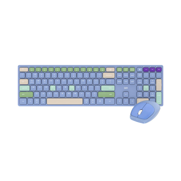 Fantech WK895 GO POP Wireless Keyboard-Mouse Combo, Blue