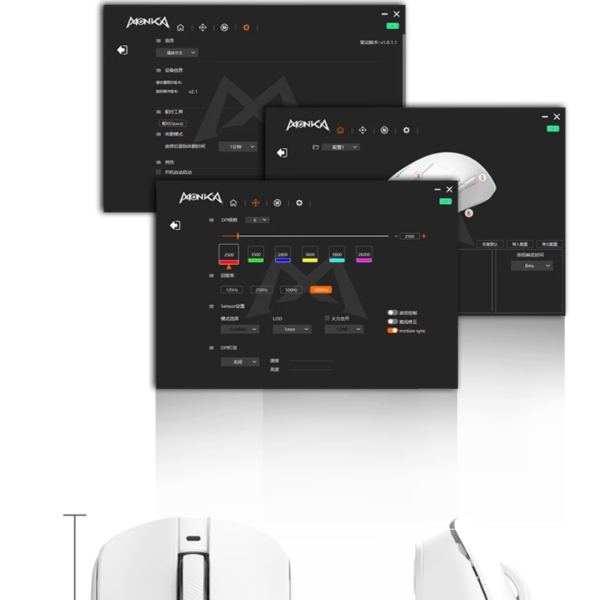 MONKA M1 Pro Wireless 55G Gaming Mouse, Black - Image 8