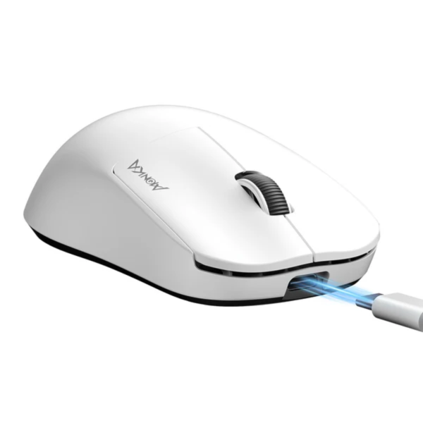 MONKA M3 PAW3395 Tri-Mode Wireless Gaming Mouse, White - Image 8