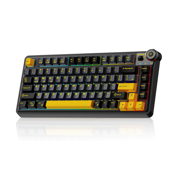 AULA AU75 Tri-Mode Wireless Gasket Mounted Mechanical Keyboard, Black - Image 2